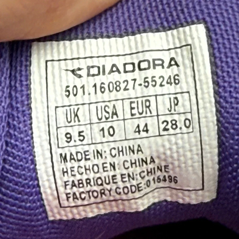 Diadora N9000 Mens Sneakers Purple Orange Magenta 501.160827-55246 Size 10